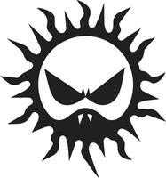 Searing Inferno Angry Sun Blazing Fury Black Suns Wrath vector