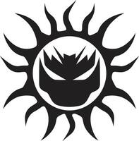 Apocalyptic Radiance Angry Suns Fury Wrathful Blaze Dark Suns Rage vector