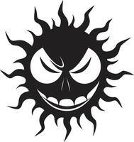 Blazing Outcry Angry Suns Black Searing Wrath Black of Angry Sun vector