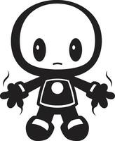 RoboBlast Mascot Black Emblem Emblem Bomber Bot Buddy vector