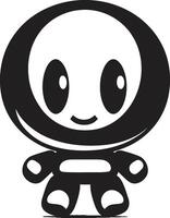 Dynamite Drone Emblematic Emblem Cute Bombing Droid Black Mascot vector