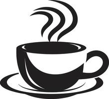 artesanal sorbo negro de café taza cafeína encanto negro de café taza vector