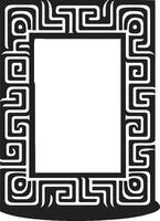 Ethereal Fusion Artistic Decorative Frame in Black Dynamic Simplicity Black Frame vector