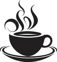 Sleek Brew Elegance Black of Coffee Cup Artisanal Sip Charm Black Coffee Cup vector