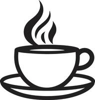 artístico aroma deleite negro café taza saboreando sencillez esencia negro café taza vector