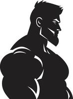 Comic Power Impact Black of Cartoon Bodybuilder in Flex Fusion Artistry Cartoon Caricature Black Bodybuilder vector