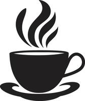 Mañana elaborar cerveza esencia negro café taza elegante Café exprés aura negro café taza vector