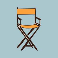 Movie director chair. Isolated on background. Cinema icon in flat style vector