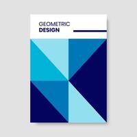 minimalista azul cubre en geométrico estilo. de moda resumen forma. ilustración vector