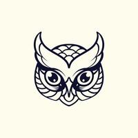 Owl head logo vector