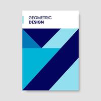 Minimalist blue covers in geometric style. Trendy abstract shape. illustration vector