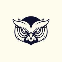 Owl head logo vector