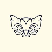 Owl head logo vector