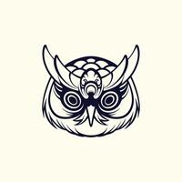 logotipo de cabeza de búho vector