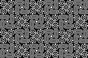 Abstract seamless black and white ornamental pattern. Abstract repeating seamless monochrome, geometric, mosaic pattern vector