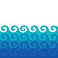 Blue wave abstract background flat design stock illustration vector