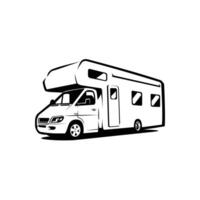 RV Campervan Motor Home Caravan Isolated vector