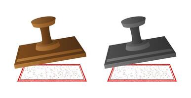 Two Rubber stamp with different colors and one of them is red vector
