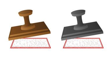 Two Rubber stamp with different colors and one of them is red vector