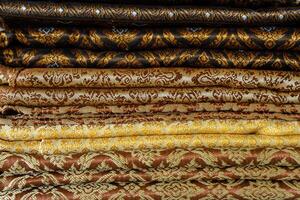 Thai woven fabrics. photo