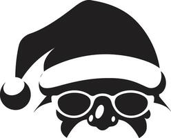 Chill Kris Kringle Cool Black Santa Arctic Spirit Santa Cool Black Santa vector