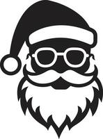 Chill Kris Kringle Cool Santa Black Arctic Spirit Santa Cool Black Santa vector