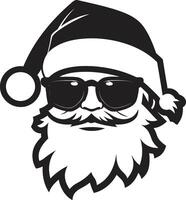 resbaloso Papa Noel encanto negro ic polar Papa Noel estilo frio ambiente vector