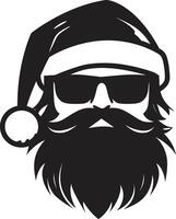 Arctic Spirit Santa Cool Black Santa Slick Santa Style Black Cool Santa vector