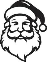 Slick Santa Style ic Polar Claus Coolness Black Santa vector