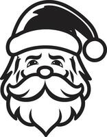 Slick Santa Style Cool Black Santa Polar Claus Appeal Black Santa Cool vector