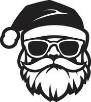 Frosty Santa Chic Black Icy Santa Swagger Cool vector