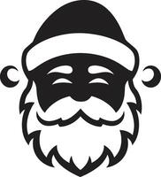 Polar Claus Coolness Black Santa Cool Yule Santa in Black vector