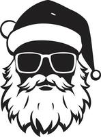 Frosty St. Nick Black of Cool Santa Icy Santa Vibes Cool Black vector
