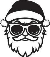Chill Kris Kringle Black Cool Santa Arctic Spirit Santa Black Cool Santa vector