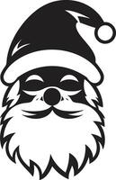 Icy Santa Swagger Cool Arctic Santa Vibes Black Style vector