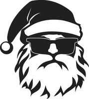 Arctic Kris Kringle Cool Slick Santa Chic Black ic Vibe vector