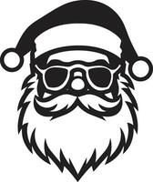 Chill Kris Kringle Cool Black Santa Arctic Spirit Santa Cool Black Santa vector