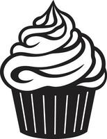 Sweet Treat Mastery Black Cupcake Flavorful Delights Black Cupcake vector