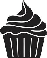 Tasty Creation Black Cupcake Divine Indulgence Cupcake in Black vector