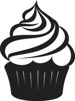 Whipped Perfection Black Cupcake Delectable Temptation Black Cupcake vector