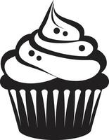 Decadent Treat Cupcake in Black Sugar Rush Delight Black Cupcake vector