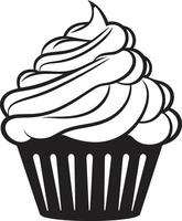 Sweet Treat Mastery Cupcake Black Flavorful Delight Black Cupcake vector