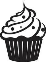 Baked Perfection Cupcake Black Divine Confectionery Black Cupcake vector