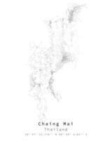 Chaing Mai,Thailand,Urban detail Streets Roads Map, element template image vector