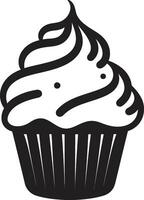 Sweet Treat Mastery Black Cupcake Flavorful Delight Black Cupcake vector