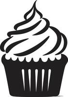 Bakery Bliss Black Cupcake Gourmet Temptation Cupcake Black vector