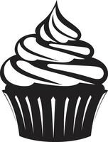 Decadent Delights Cupcake Black Sugar Rush Elegance Black Cupcake vector