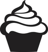 Bakery Bliss Cupcake Black Gourmet Temptation Black Cupcake vector