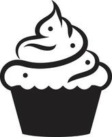Tasty Treats Black Cupcake Baked Perfection Black Cupcake vector