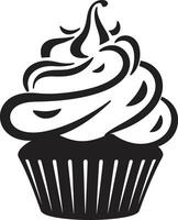 Baked Perfection Black Cupcake Divine Confectionery Black Cupcake vector